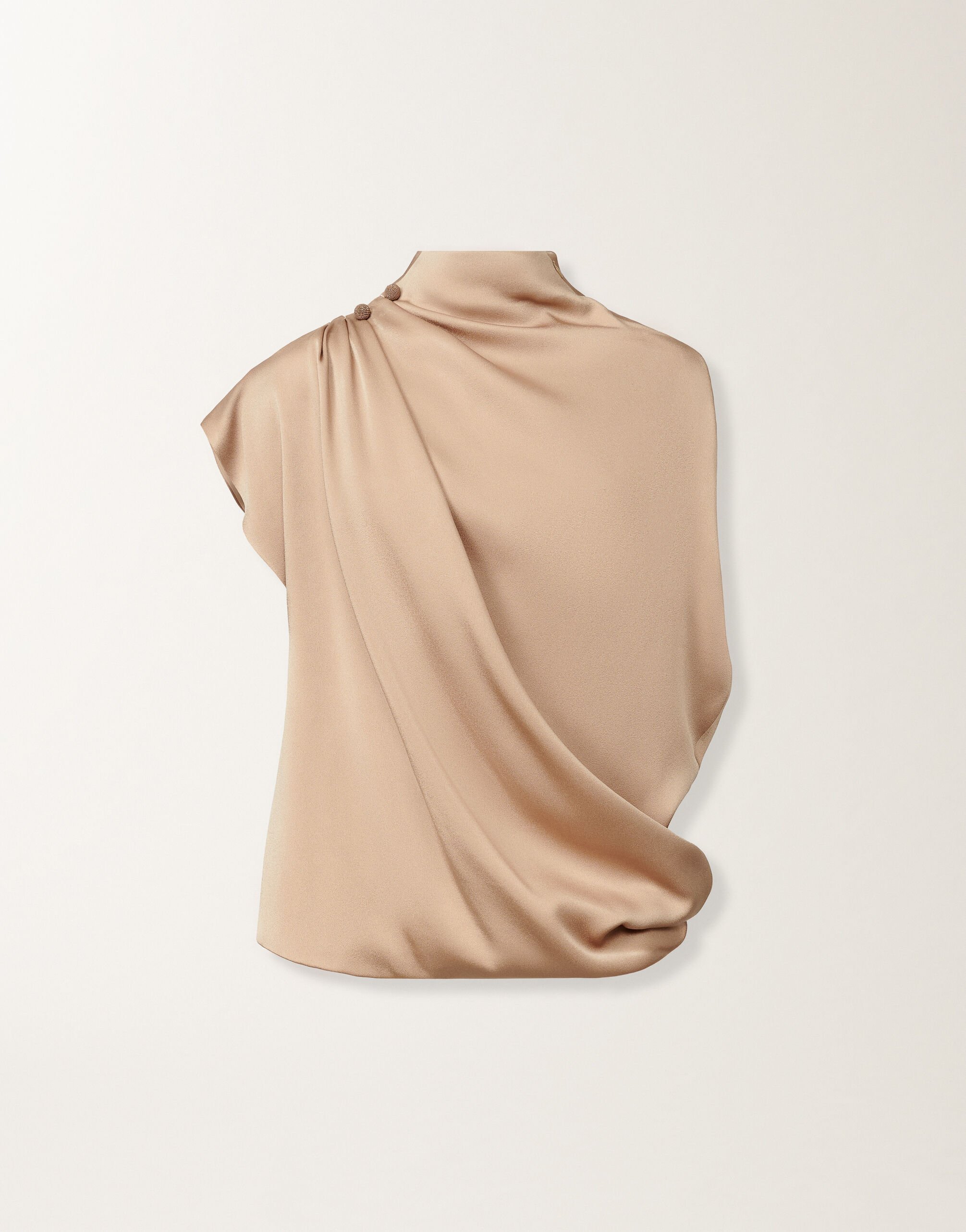 Fabiana Filippi Envers satin top, maple BEIGE TPD215F298L5960000