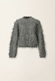Fabiana Filippi Mohair cardigan, charcoal Charcoal MAD226F465D9360000