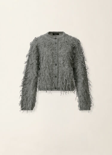 Fabiana Filippi Mohair cardigan, charcoal Charcoal MAD226F465D9360000