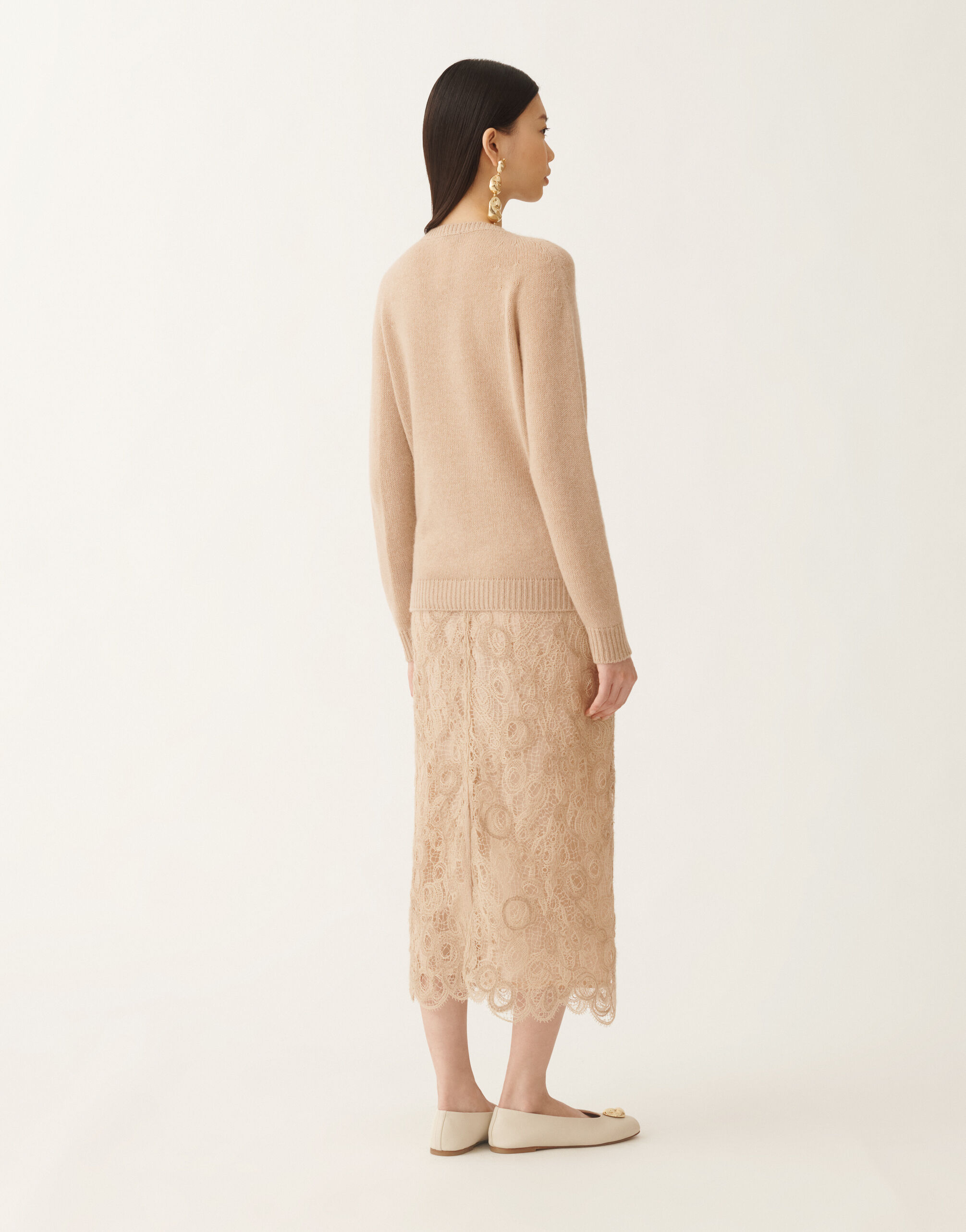 Cashmere sweater, beech for Women | Fabiana Filippi®