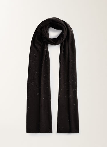 Fabiana Filippi Wool scarf with sequins, black BLACK SAD215A873L5570000