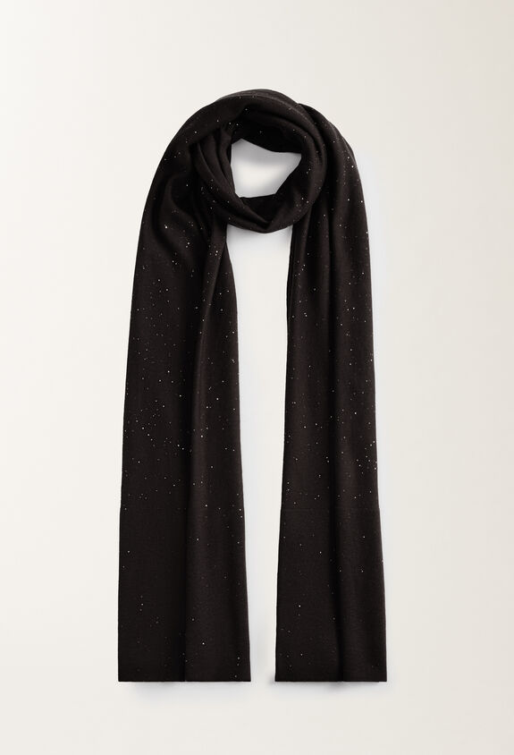 Fabiana Filippi Wool scarf with sequins, black BLACK SAD215A873L5570000