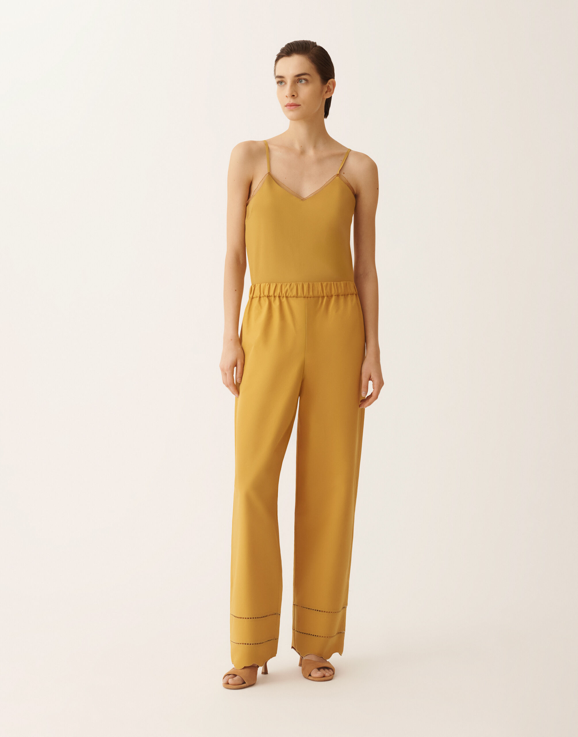 Fabiana Filippi Poplin pants, mustard MUSTARD PAD276F799M1270000