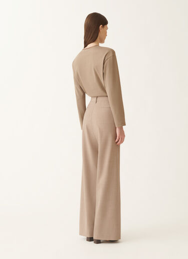 Fabiana Filippi Spoleto trousers in bi-stretch fresco wool, maple Beige PAD225F307L6710000