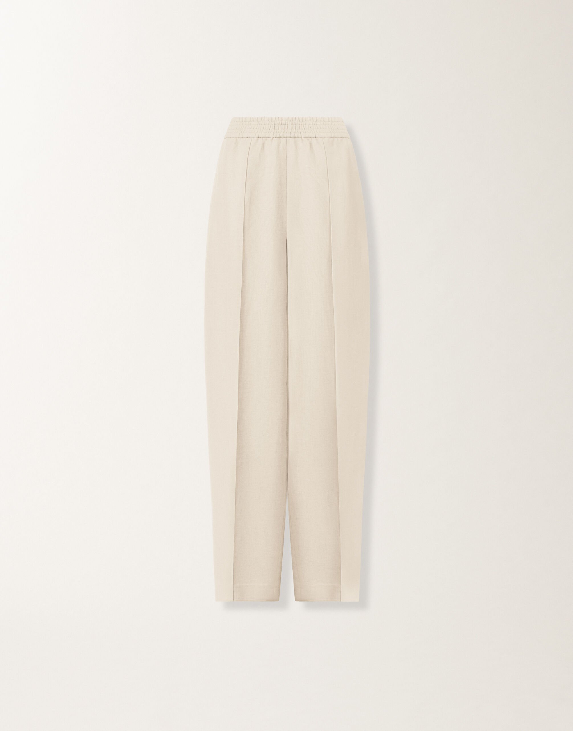 Fabiana Filippi Pantalone in fluido di lino e viscosa, burro BURRO PAD276F336M1500000