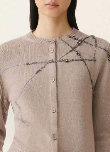 Cardigan in Platinum, moka meringa Fabiana Filippi Cardigan in Platinum, moka meringa Moka meringa MAD216F025M2870000