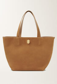 Fabiana Filippi Medium Eclissi suede and wicker tote bag Brown BGD266A809M0000000