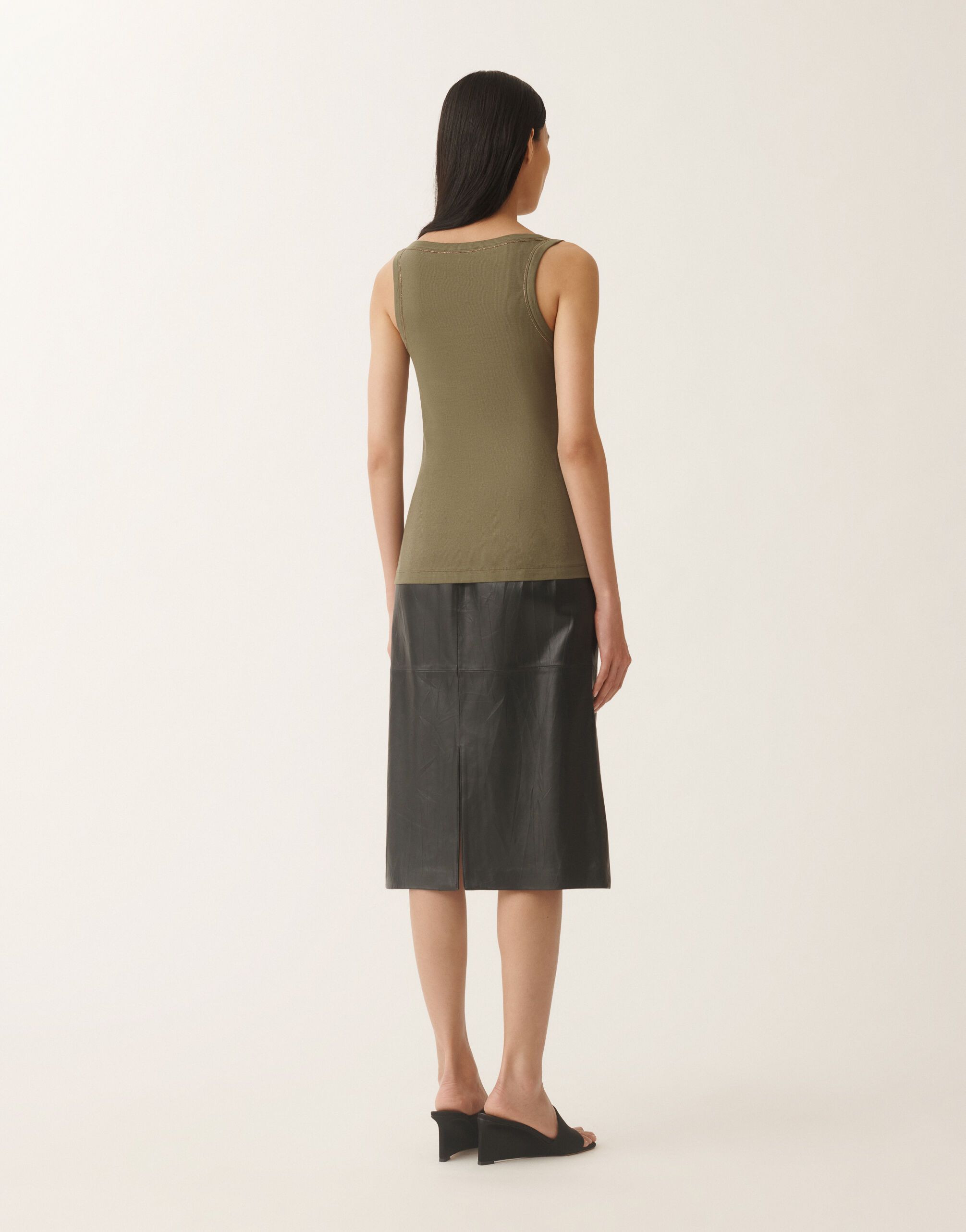Fabiana Filippi Jersey vest top, grass GRASS JED265F150L1800000