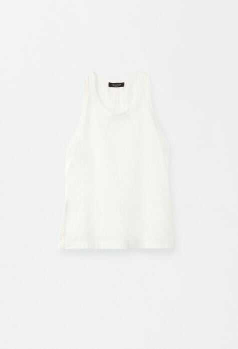 Fabiana Filippi Jersey vest top, white JED274F445H4450000