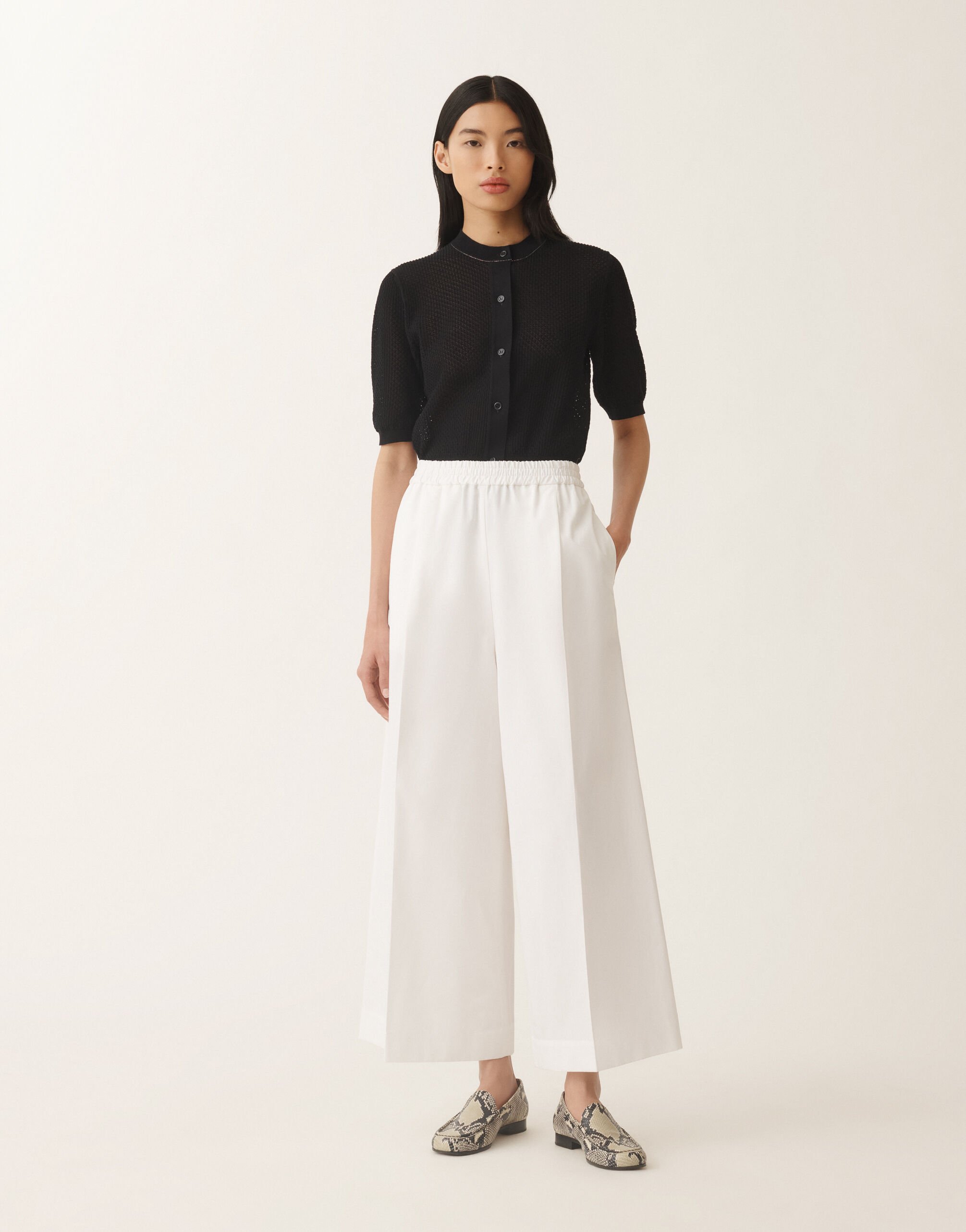 Fabiana Filippi Poplin trousers, optical white WHITE PAD275F386D6140000