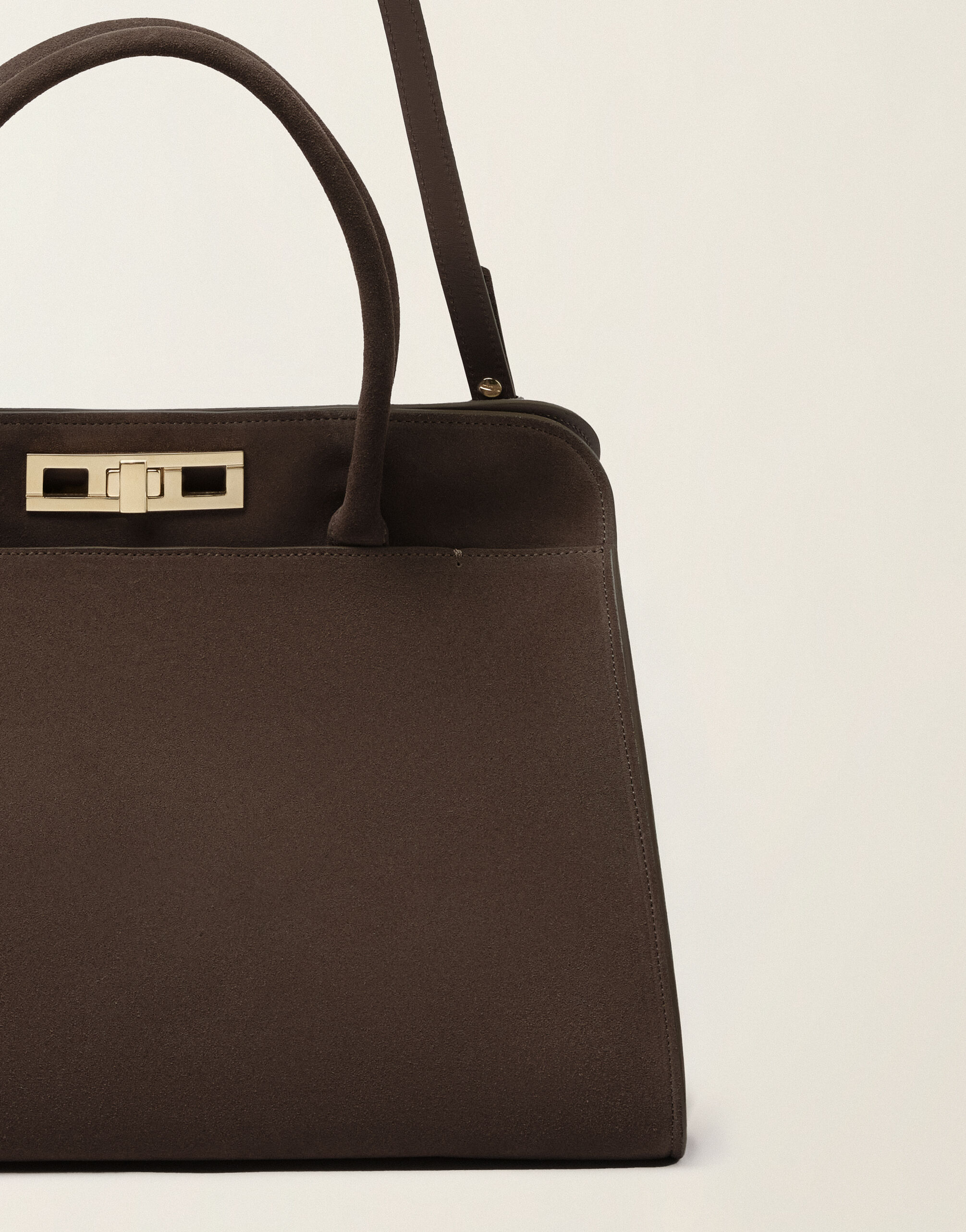 Grand sac à main en daim, ébène Fabiana Filippi Grand sac à main en daim, ébène ébène BGD216A851M5000000