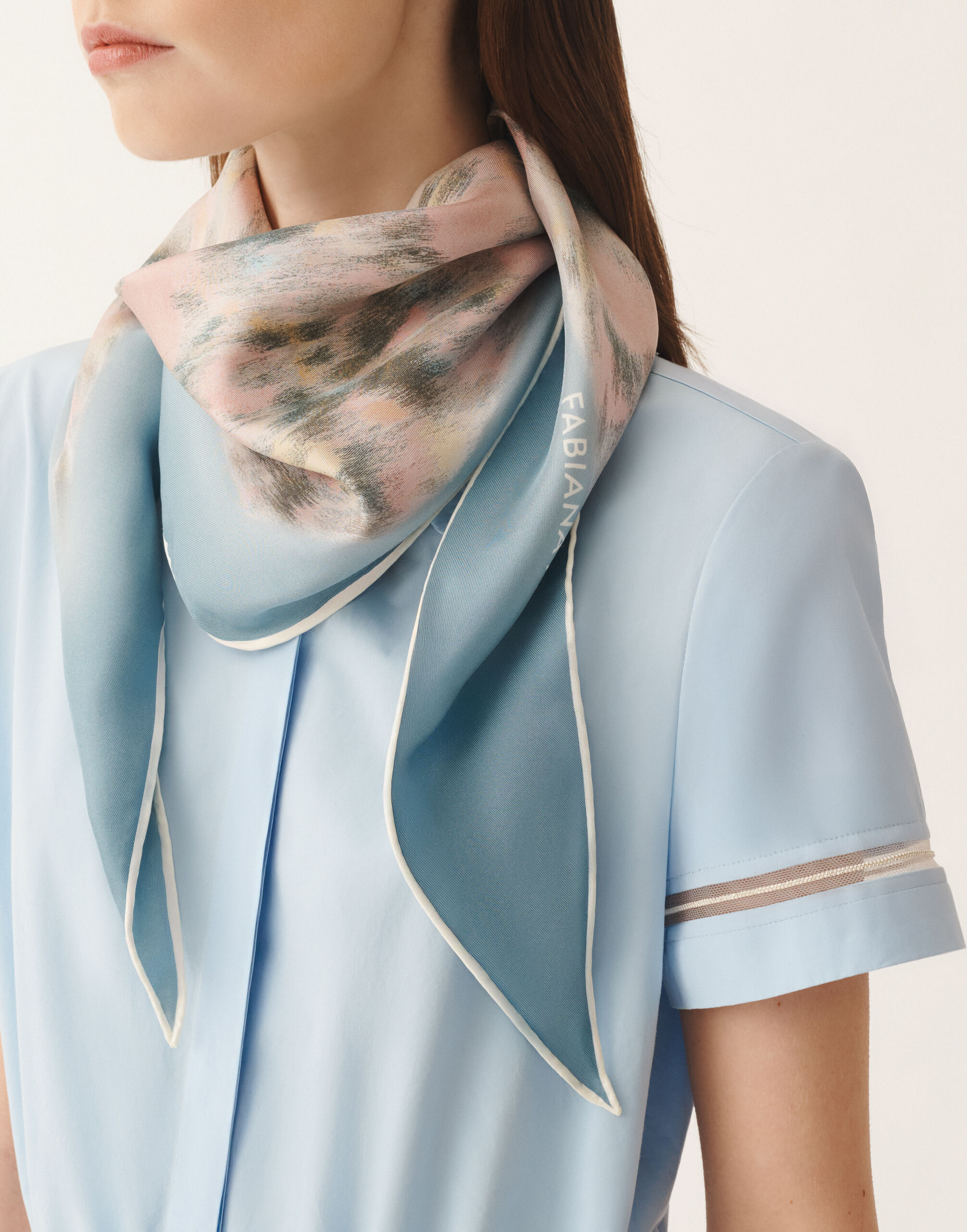 Fabiana Filippi Printed silk losange, chiné print CHINÉ PRINT SAD276A951M0430000