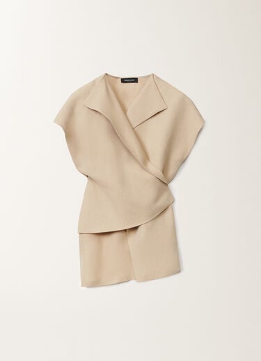 Fabiana Filippi Wickeltop aus Leinen und Viskose, sand SAND TPD275F731D5440000
