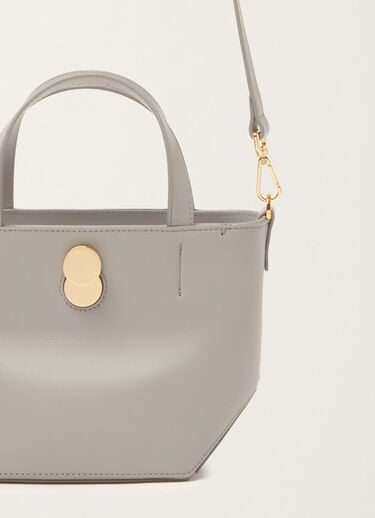 Fabiana Filippi Eclissi mini tote bag in nappa calfskin leather, shadow Gray BGD266A810M0070000