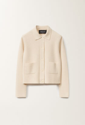 Fabiana Filippi Wool and cotton jacket, vanilla VANILLA GCD275F677D7870000