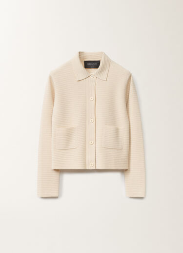 Fabiana Filippi Wool and cotton jacket, vanilla WHITE GCD265F220D5100000