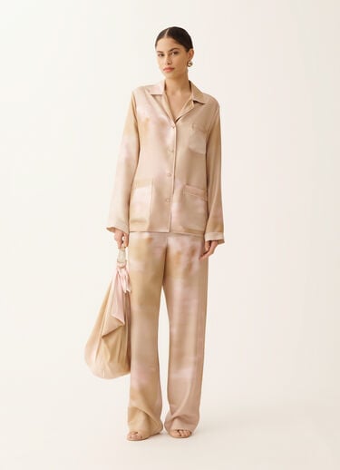 Fabiana Filippi Printed silk twill trousers, memento rosae MEMENTO ROSAE PAD276F806D9720000