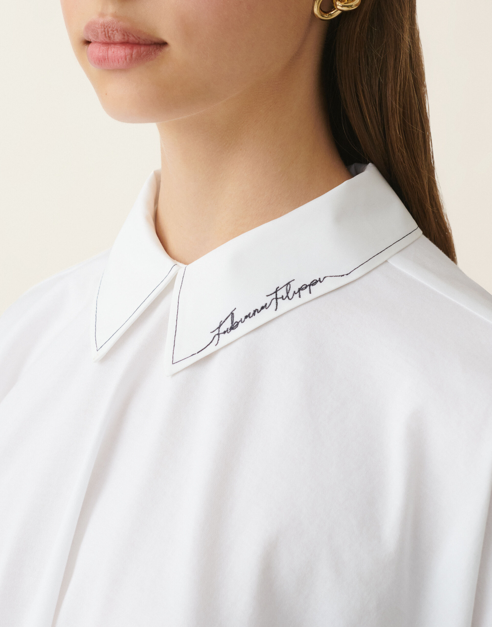 Top aus Baumwolljersey, optisches Weiß Fabiana Filippi Top aus Baumwolljersey, optisches Weiß Optisches Weiß JED216F116M3340000