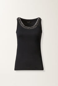 Fabiana Filippi Jersey tank top, midnight blue Blue JED266F602L9180000