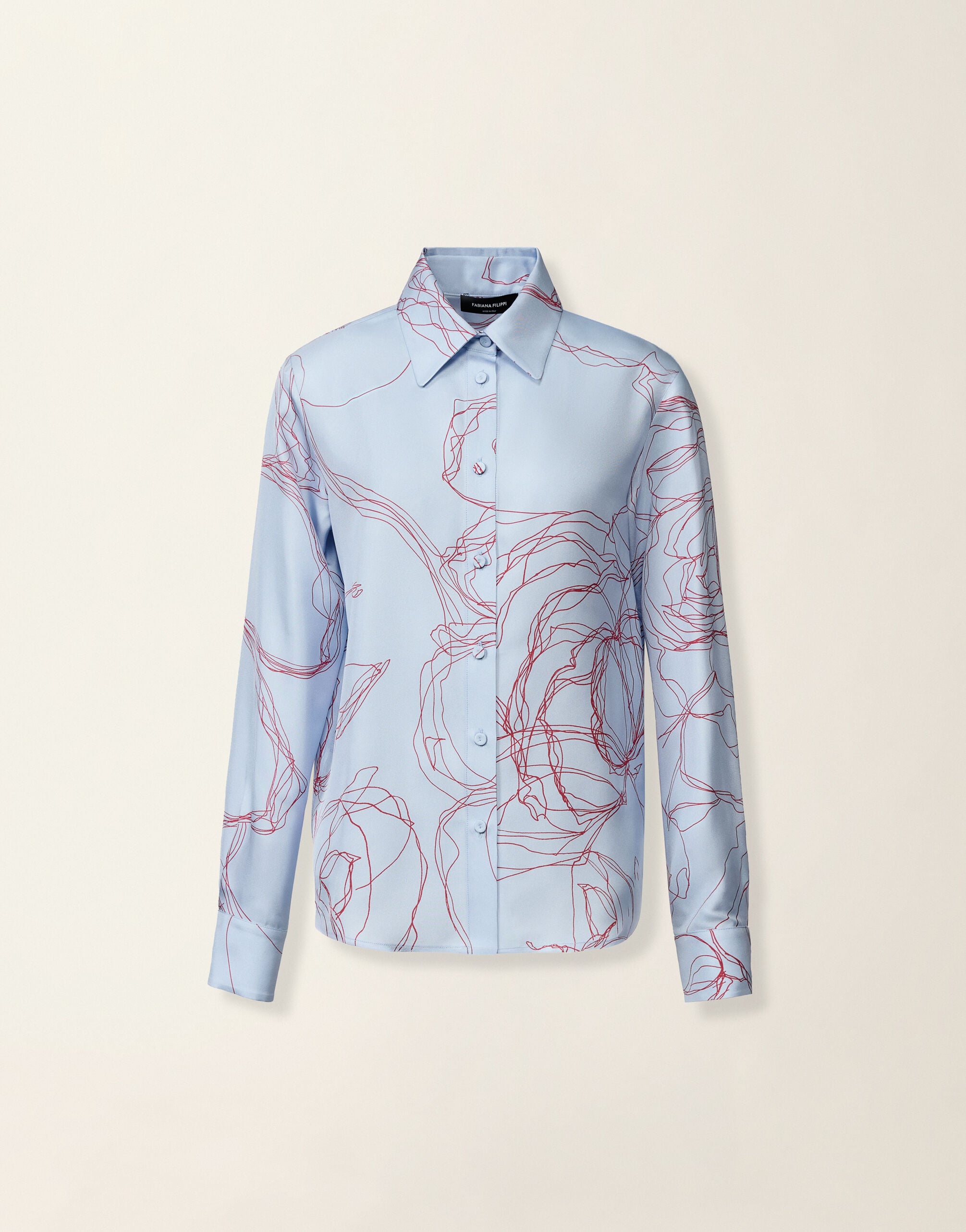 Fabiana Filippi Camicia in twill di seta, azzurro Azzurro CAD216F233M3070000