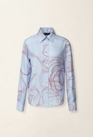 Fabiana Filippi Camicia in twill di seta, azzurro Azzurro CAD216F233M3070000