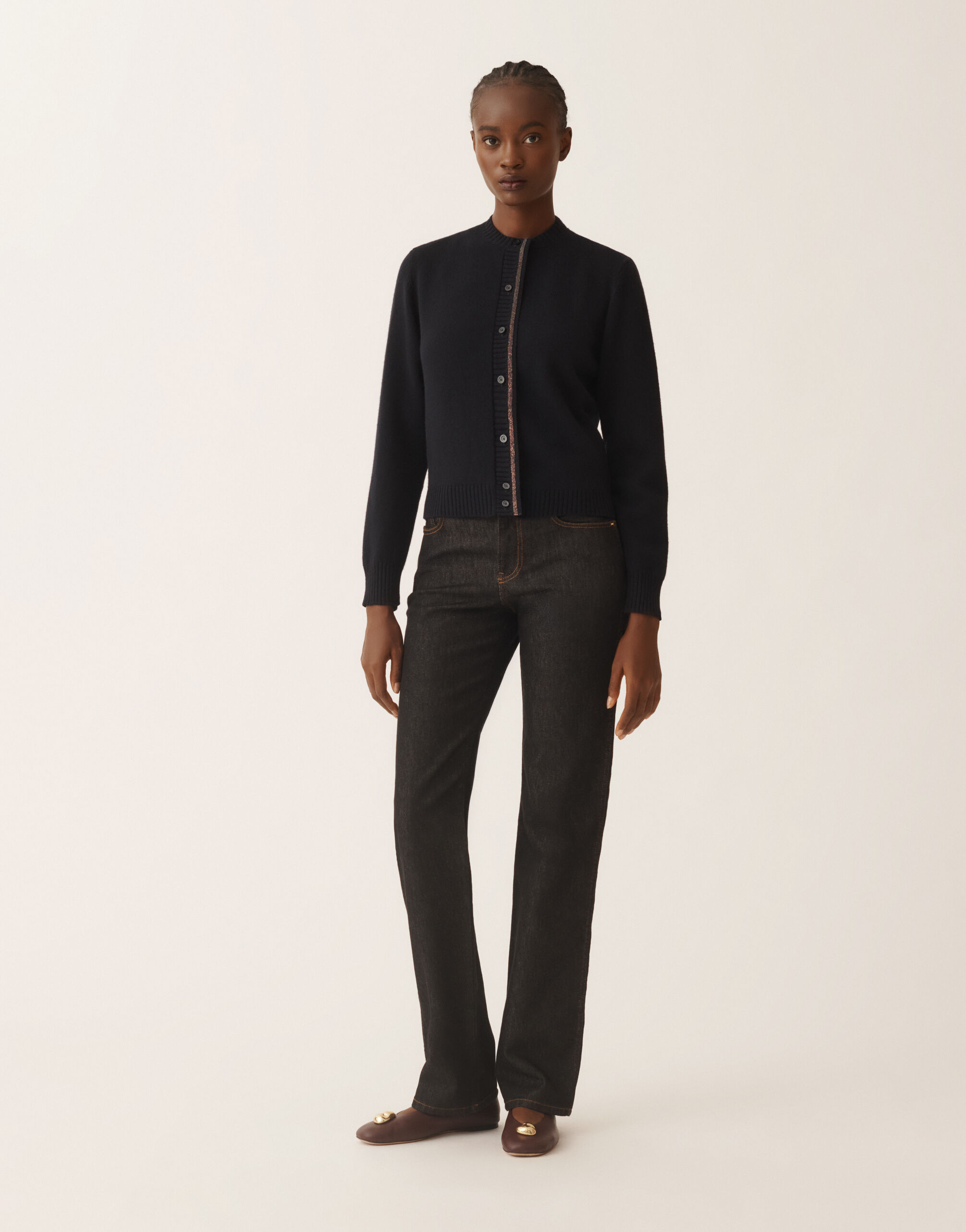 Fabiana Filippi Cardigan in Platinum, blu notte Blu MAD225F057L5170000