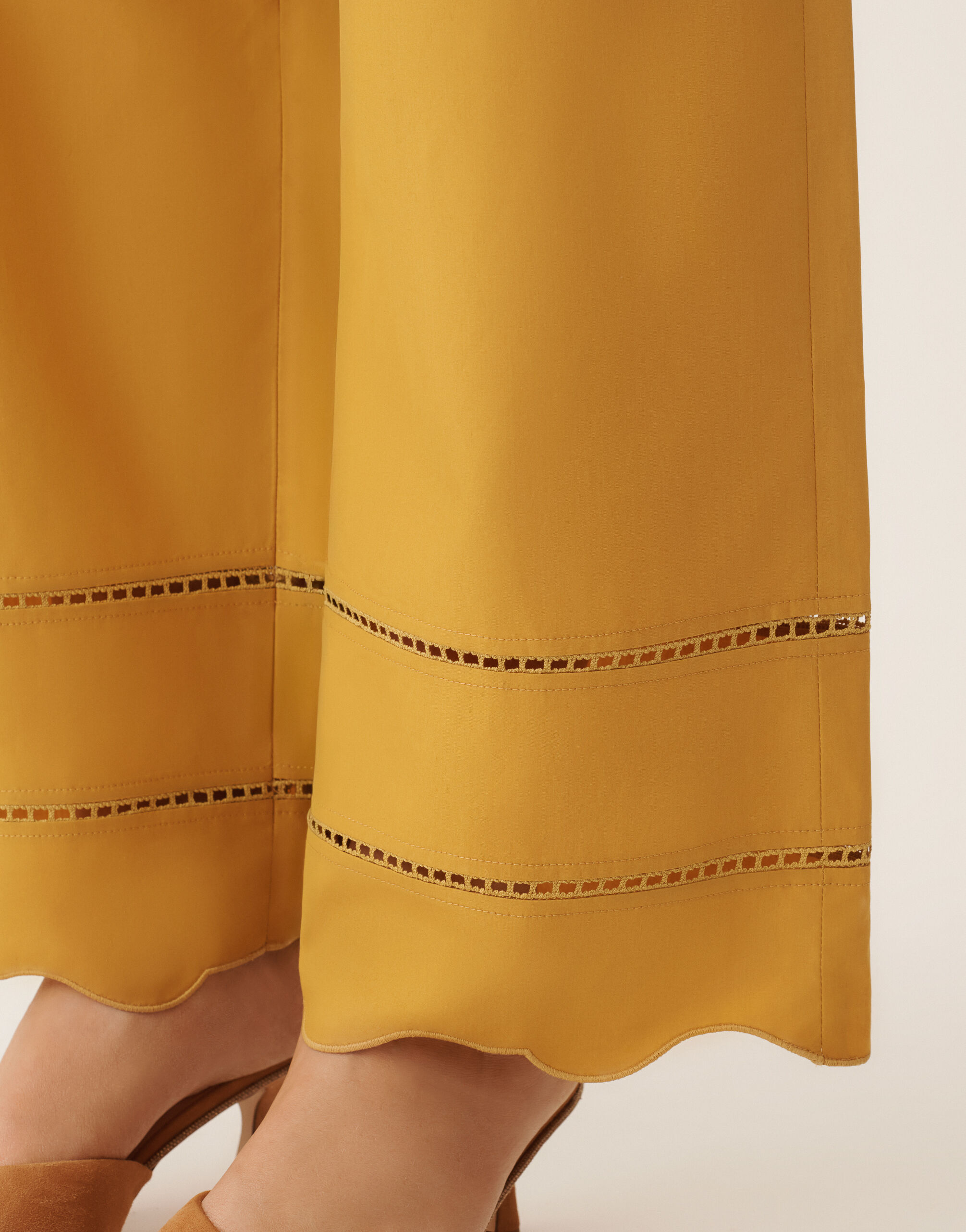 Fabiana Filippi Poplin pants, mustard MUSTARD PAD276F799M1270000