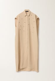 Fabiana Filippi Blusenkleid aus Leinen und Viskose, sand SAND ABD275F655L3720000