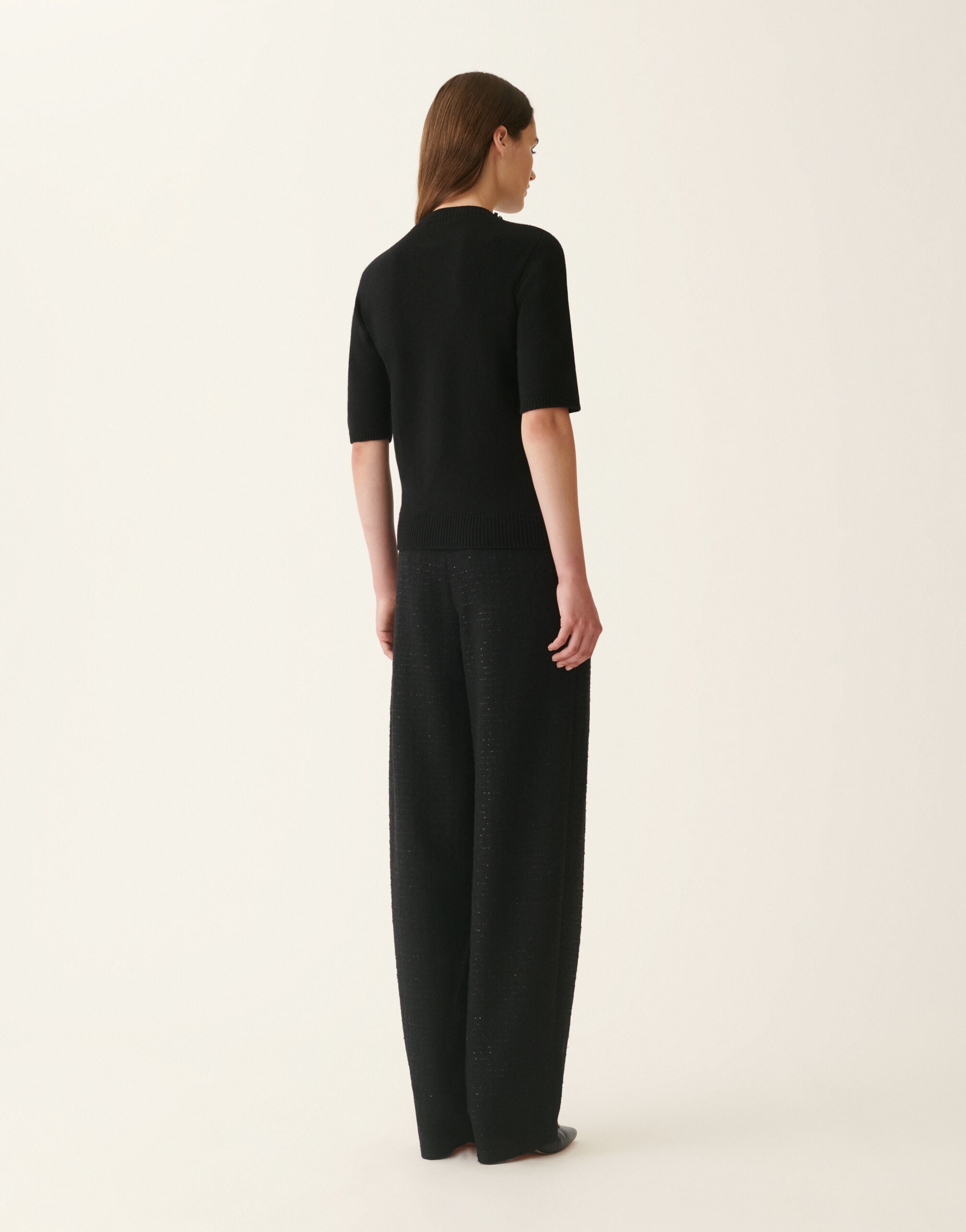 Platinum sweater with crystals, black Fabiana Filippi Platinum sweater with crystals, black Black MAD226F490M4800000
