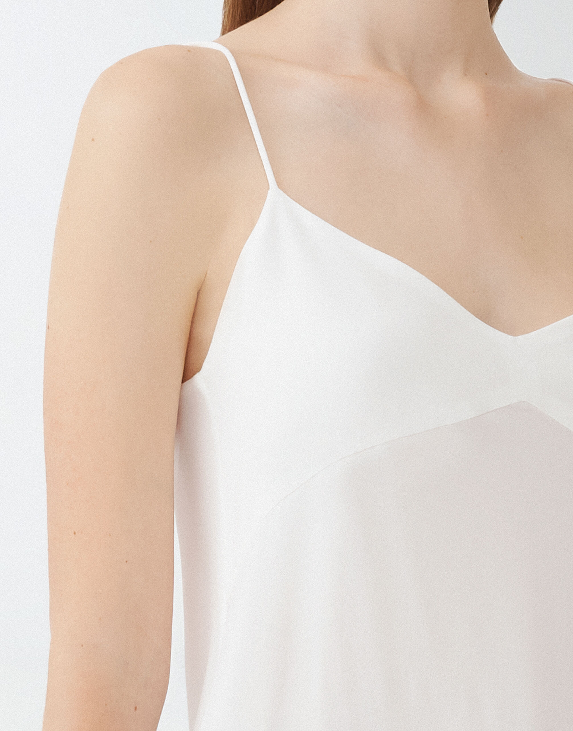 Fabiana Filippi STRETCH SABLE' LINGERIE TOP WHITE TPD264F214D6460000