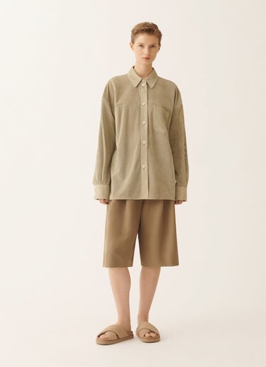 Shirt in perforated suede, khaki Fabiana Filippi Shirt in perforated suede, khaki KHAKI PLD276F720M1360000
