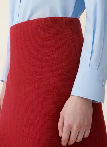 Fabiana Filippi Minigonna in lana merino, rosso Rosso GND216F325D4620000