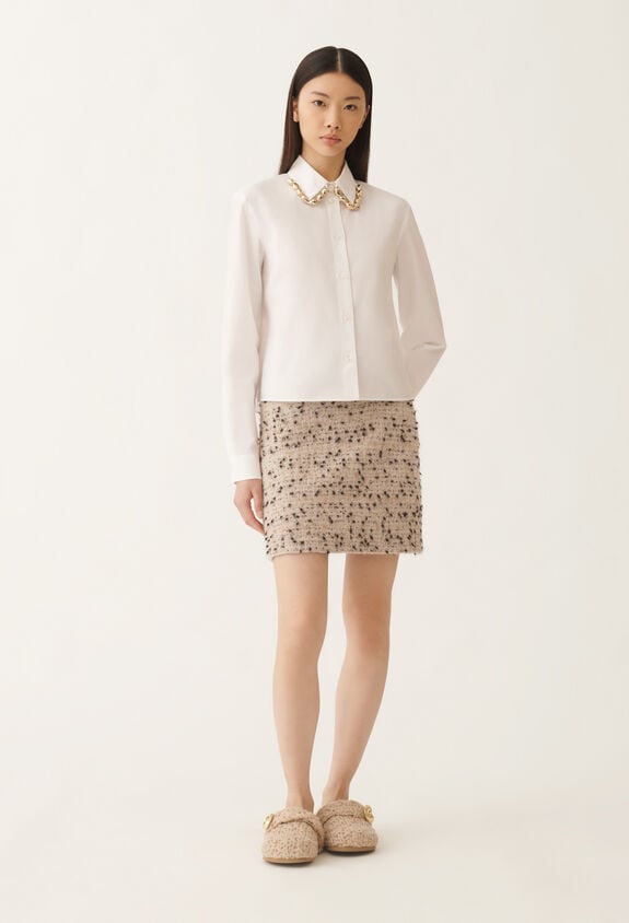 Fabiana Filippi Poplin boxy shirt, white WHITE CAD215F312D6500000