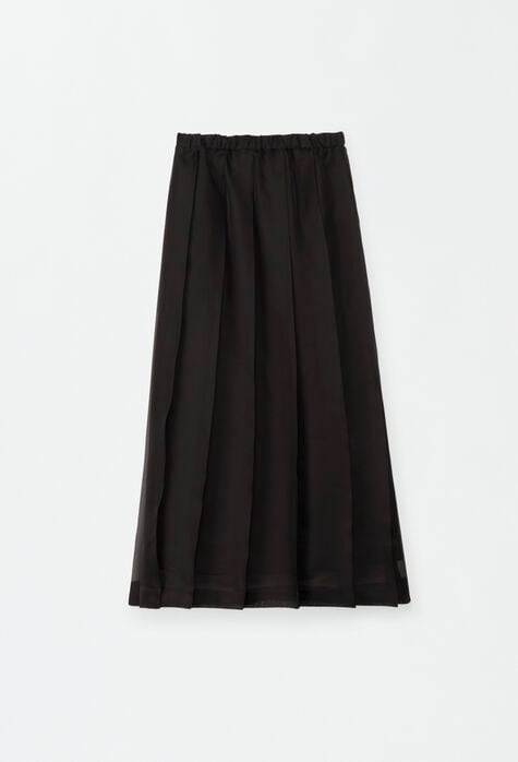 Fabiana Filippi Canvas and organza skirt, black GND274F815H5400000
