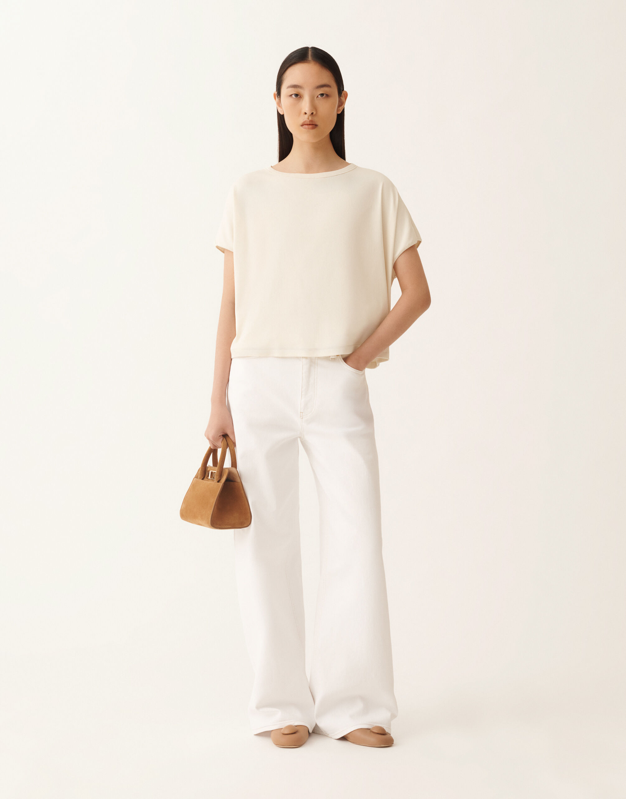 Fabiana Filippi Jersey T-shirt, butter BUTTER JED276F568M2090000