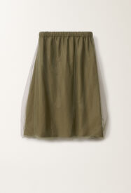 Fabiana Filippi Linen and viscose skirt, grass GREEN GND275F848L3540000