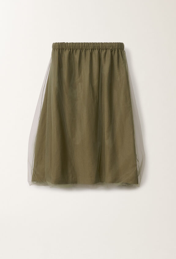 Fabiana Filippi Jupe en lin et viscose, gazon VERT GND275F848L3540000