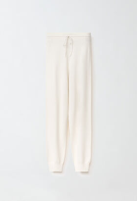 Fabiana Filippi Platinum jogging trousers, raffia WHITE PAD264F272I8880000