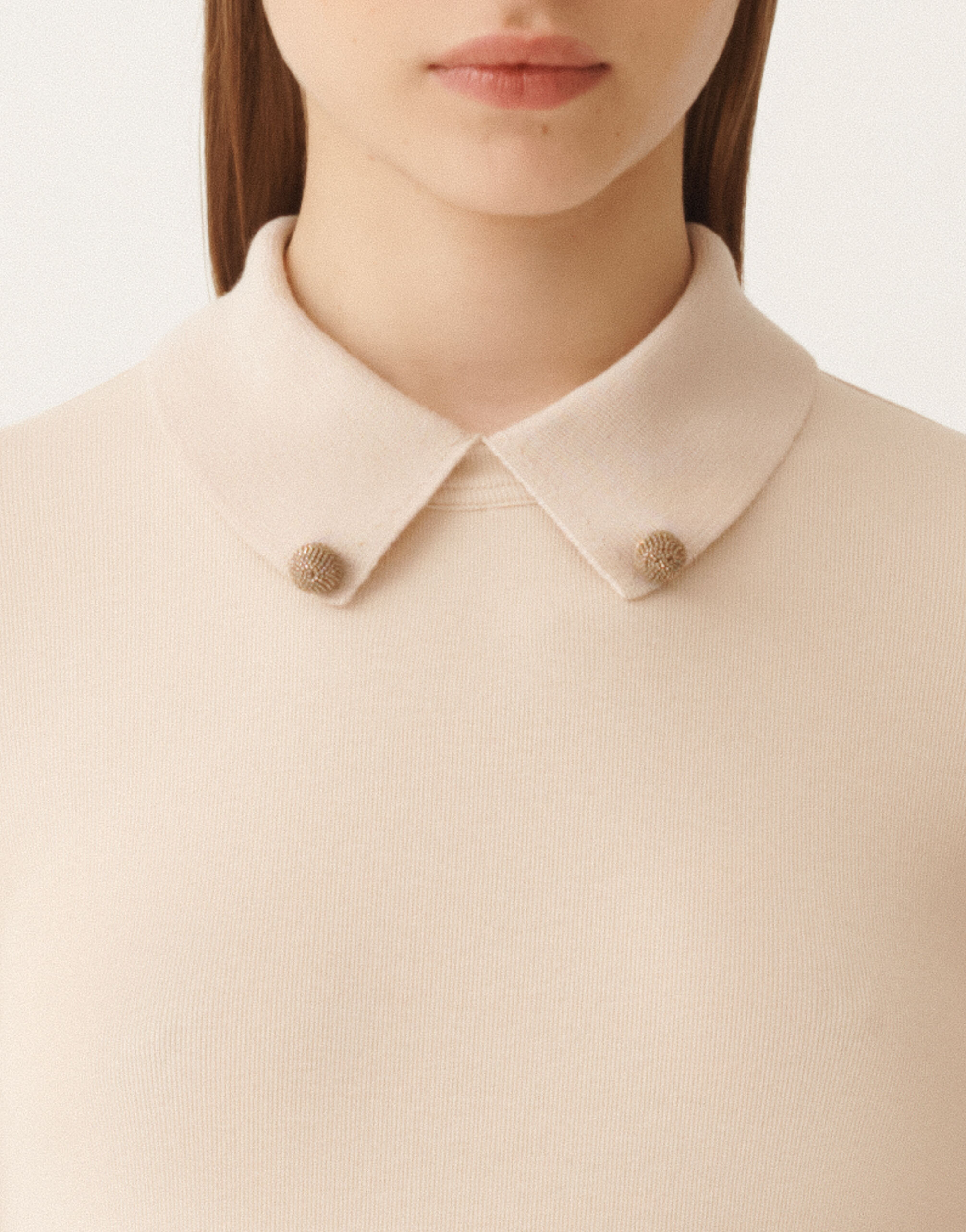 Tシャツ・カットソー FABIANA FILIPPI Cropped shirt with lace collar FABIANA FILIPPI – The Bank