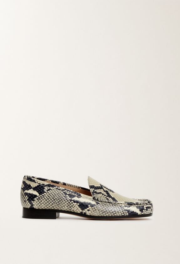Fabiana Filippi Python-print calfskin loafers, putty WHITE ASD265A929L2520000