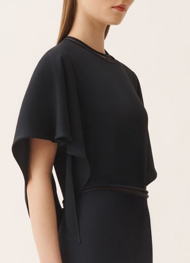 Fabiana Filippi Midi dress in midnight blue enver satin Blue ABD266F187L7800000