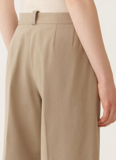 Fabiana Filippi Hose Spoleto aus Baumwollgabardine, olivgrün Grün PAD215F307L5150000
