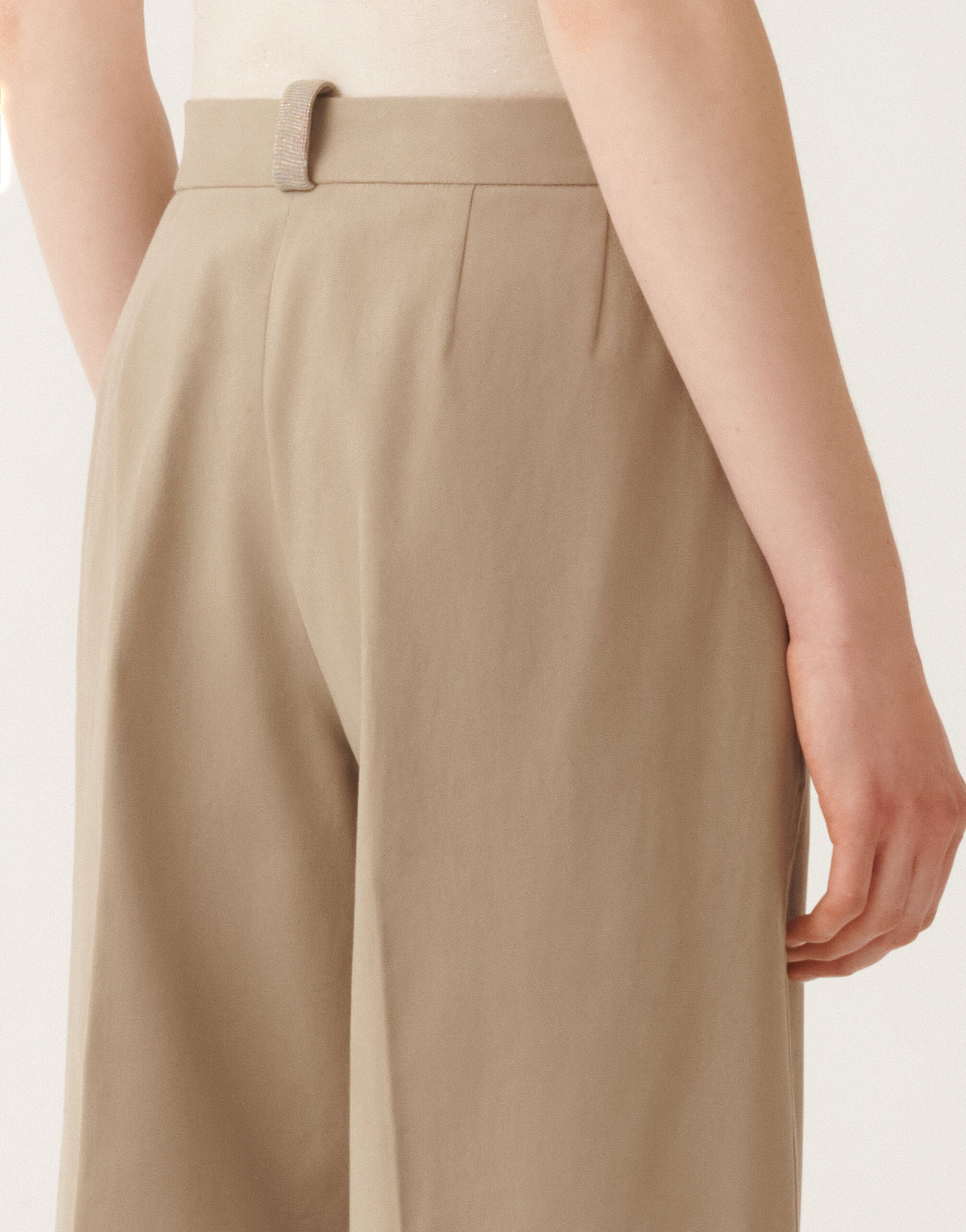Fabiana Filippi Hose Spoleto aus Baumwollgabardine, olivgrün Grün PAD215F307L5150000