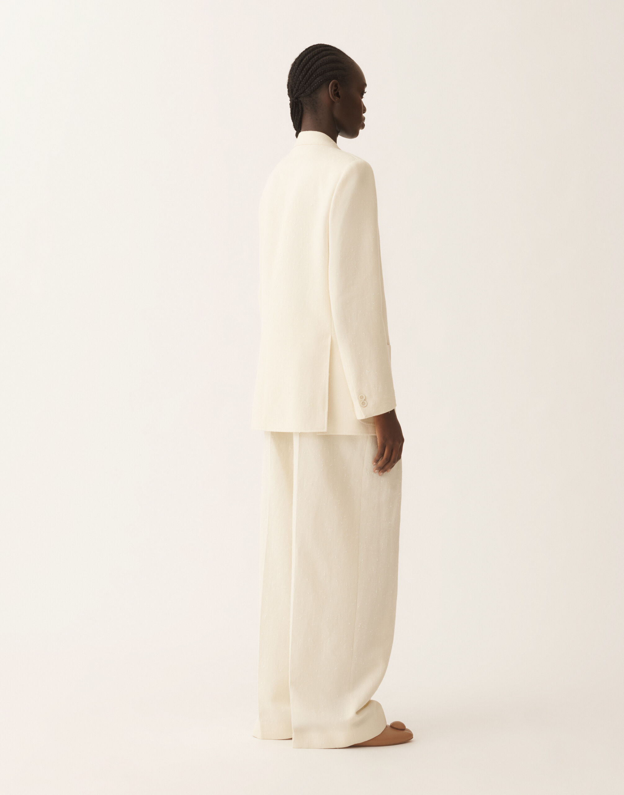 美品 完売品 TECH DOUBLE-BREASTED JACKET Double-breasted jacket in butter-colored fil coupé tailoring drop