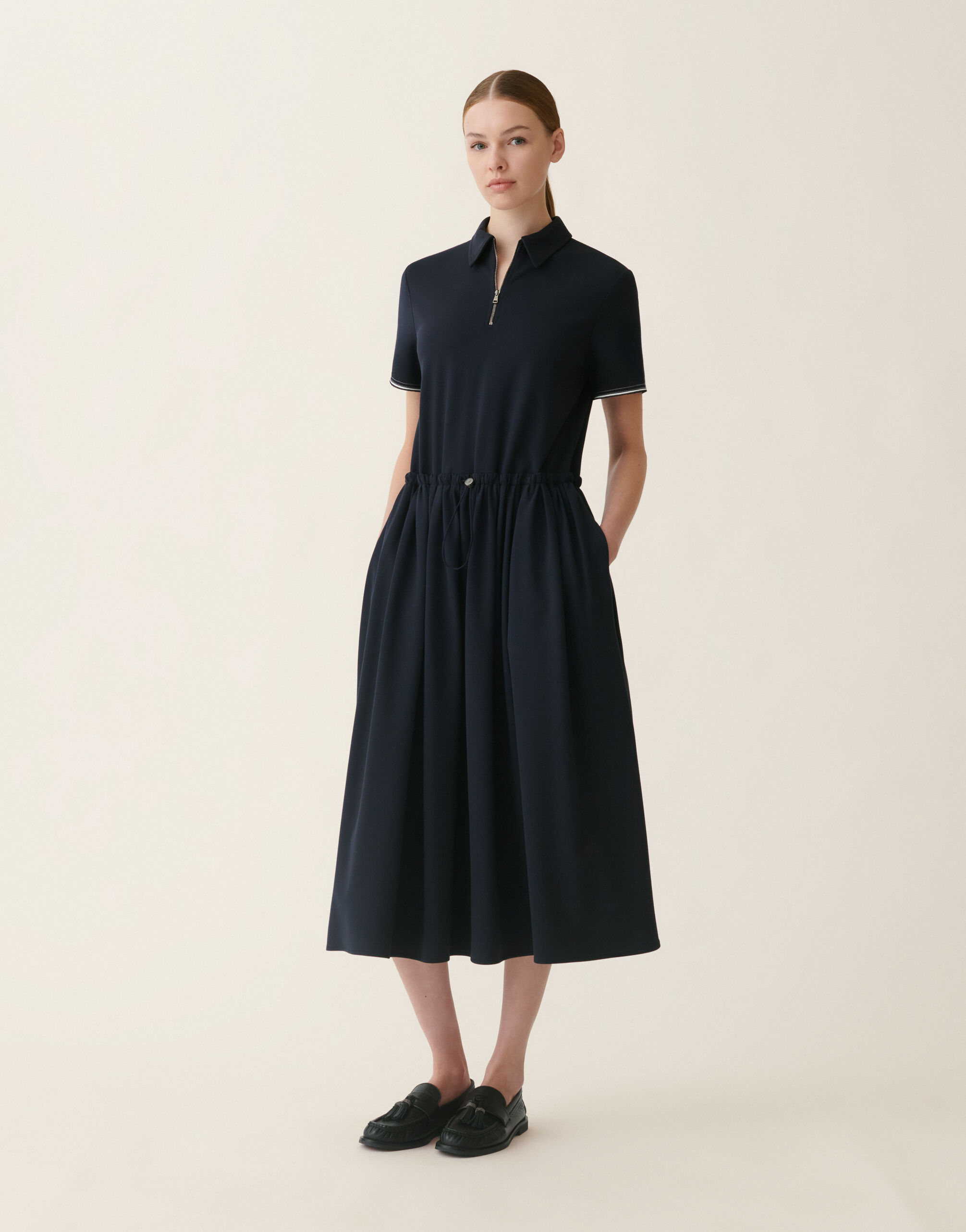 Fabiana Filippi Robe en jersey point Milano, bleu nuit Bleu nuit ABD216F138M3100000