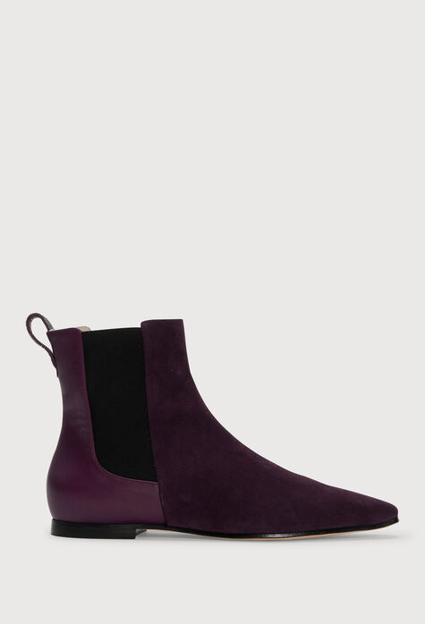 Fabiana Filippi Suede and leather Beatles boots, purple ASD213A815H9870000