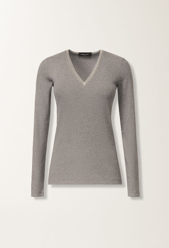 Fabiana Filippi Jersey T-shirt, rock grey GREY JED215F130L5770000