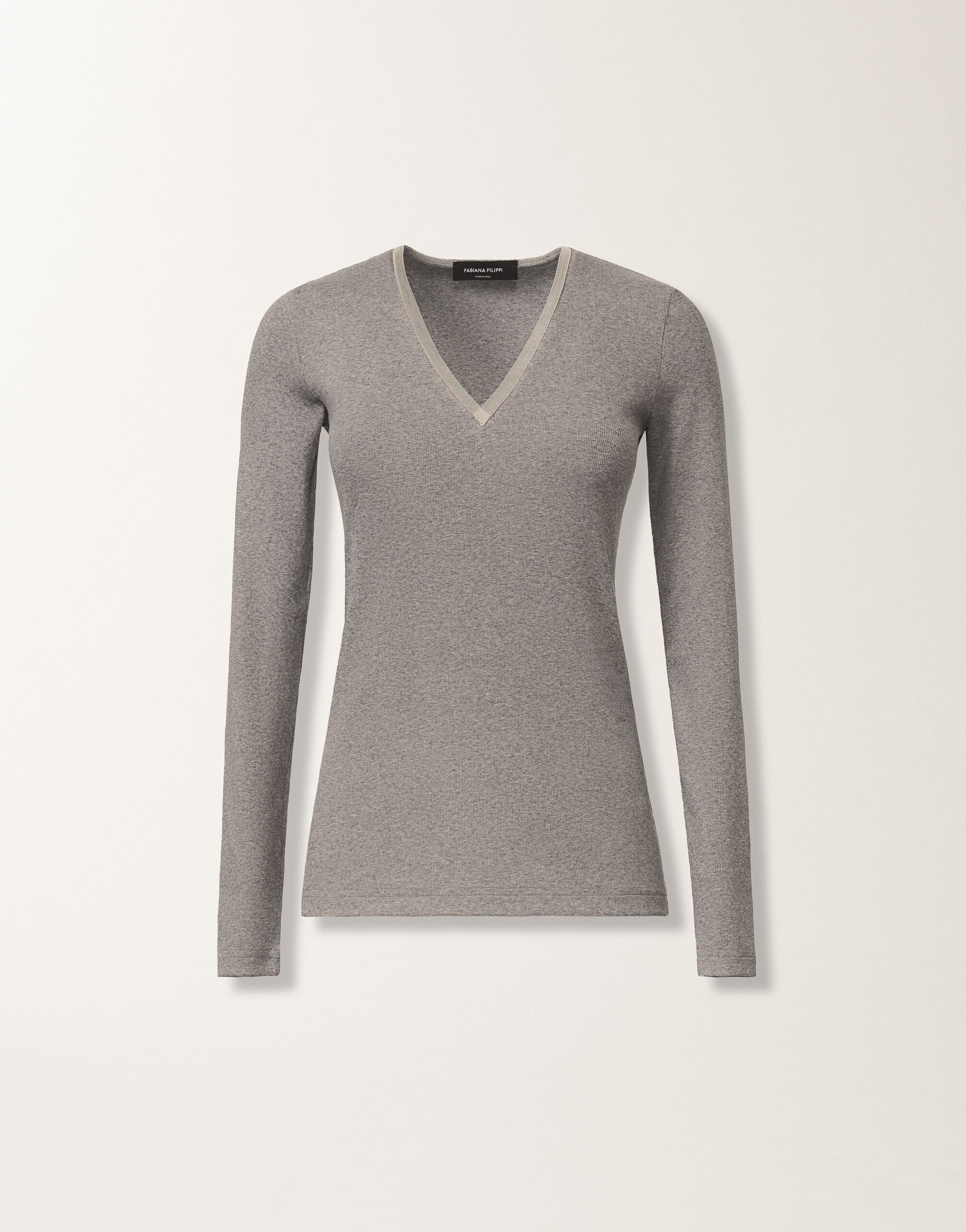 Fabiana Filippi T-shirt en jersey, gris rocheux GRIS JED215F130L5770000