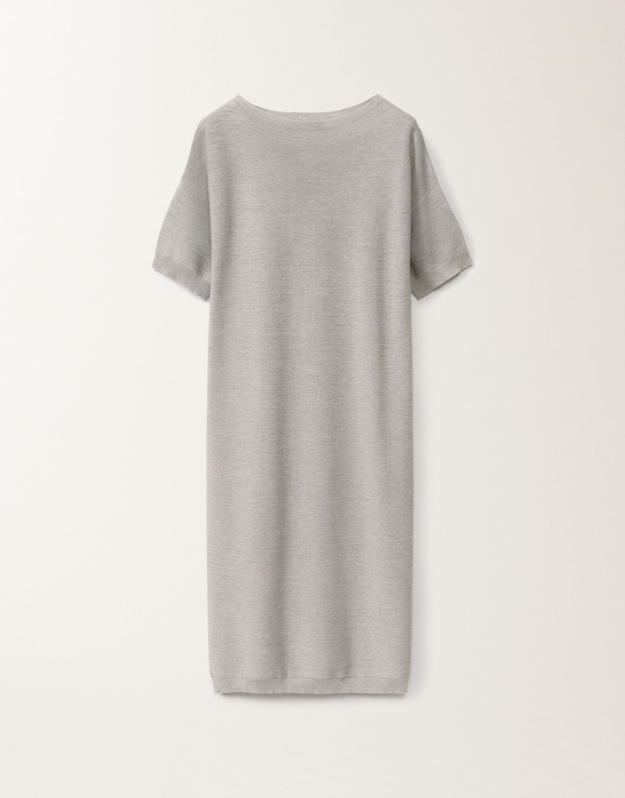 最新人気 BRILLIANT COTTON SHORT SLEEVE BOATNECK KNIT DRESS for Women トップス