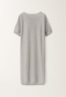 Fabiana Filippi BRILLIANT COTTON SHORT SLEEVE BOATNECK KNIT DRESS SAND ABD275F625L2330000